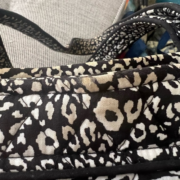 NWT Vera Bradley Mandy Camocat Black White Tote Shoulder Bag Retired Pattern - Picture 10 of 10